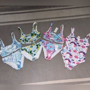 Girls Stella Cove Swimsuit Lot 4 Suits Size 12/14